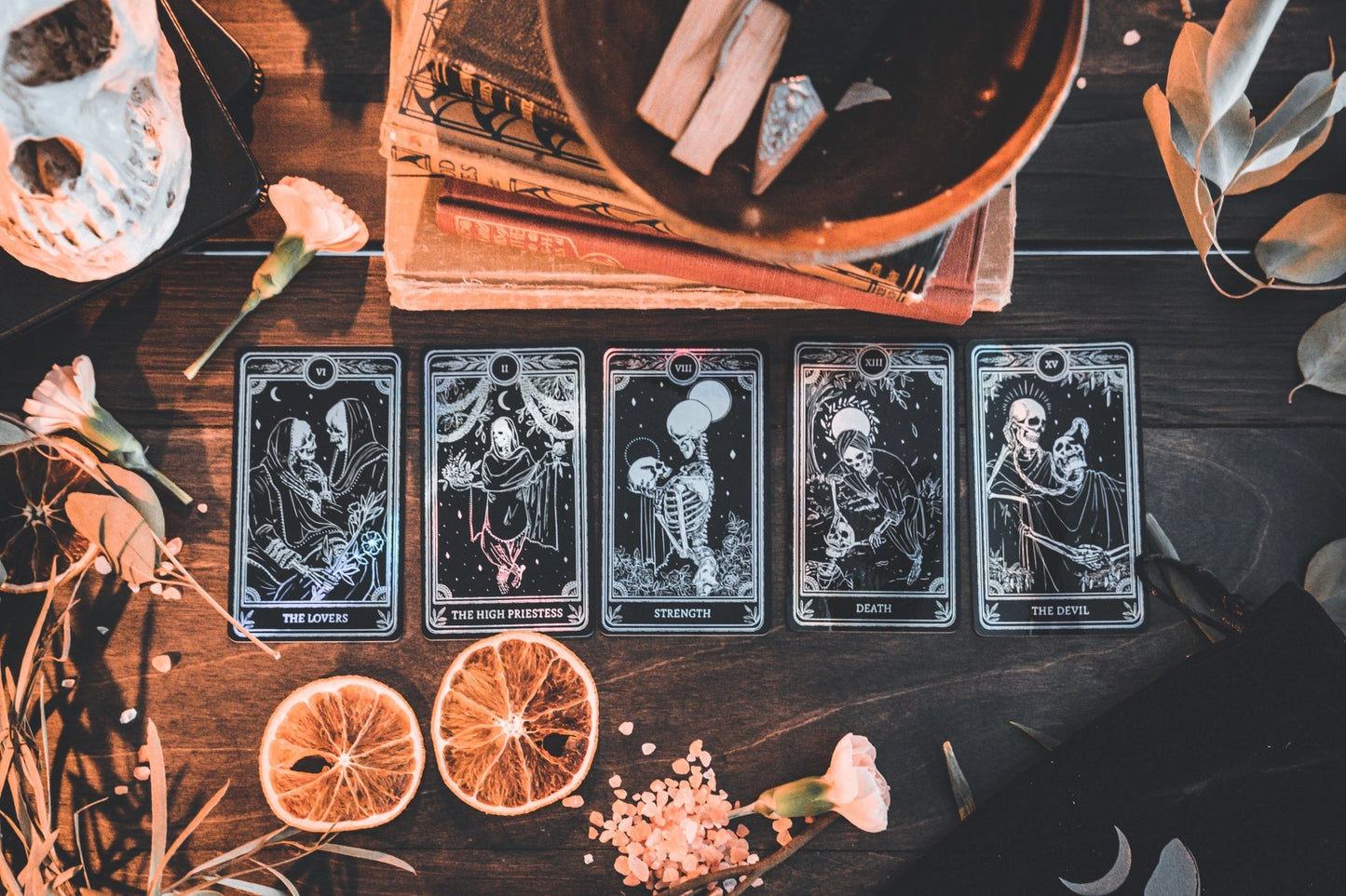 Marigold Tarot Card Sticker Pack set of five