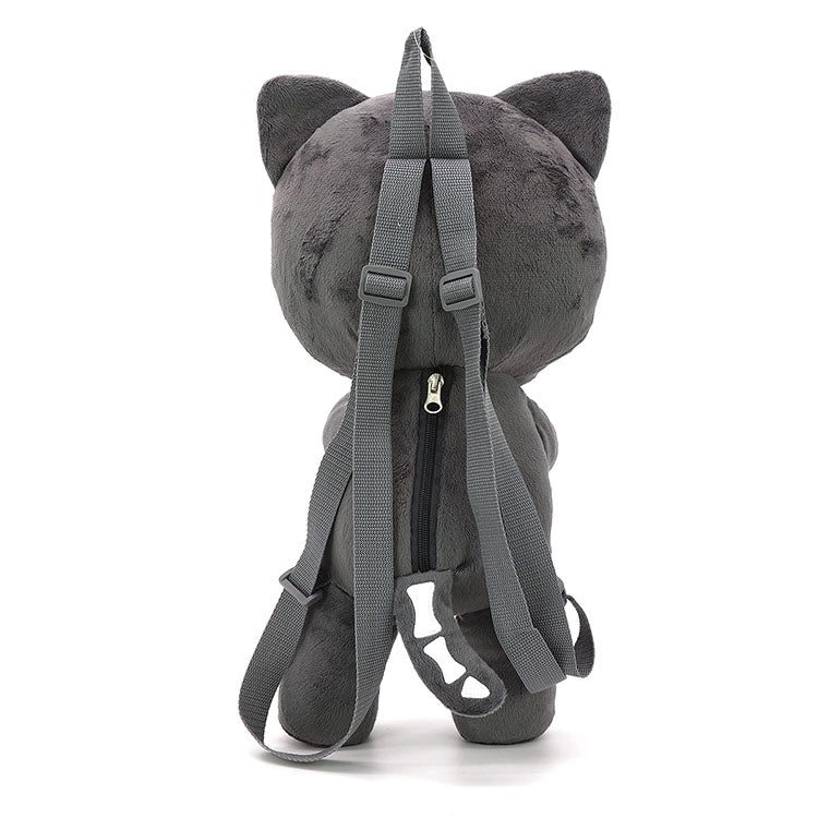 Skeleton Cat Plush Backpack