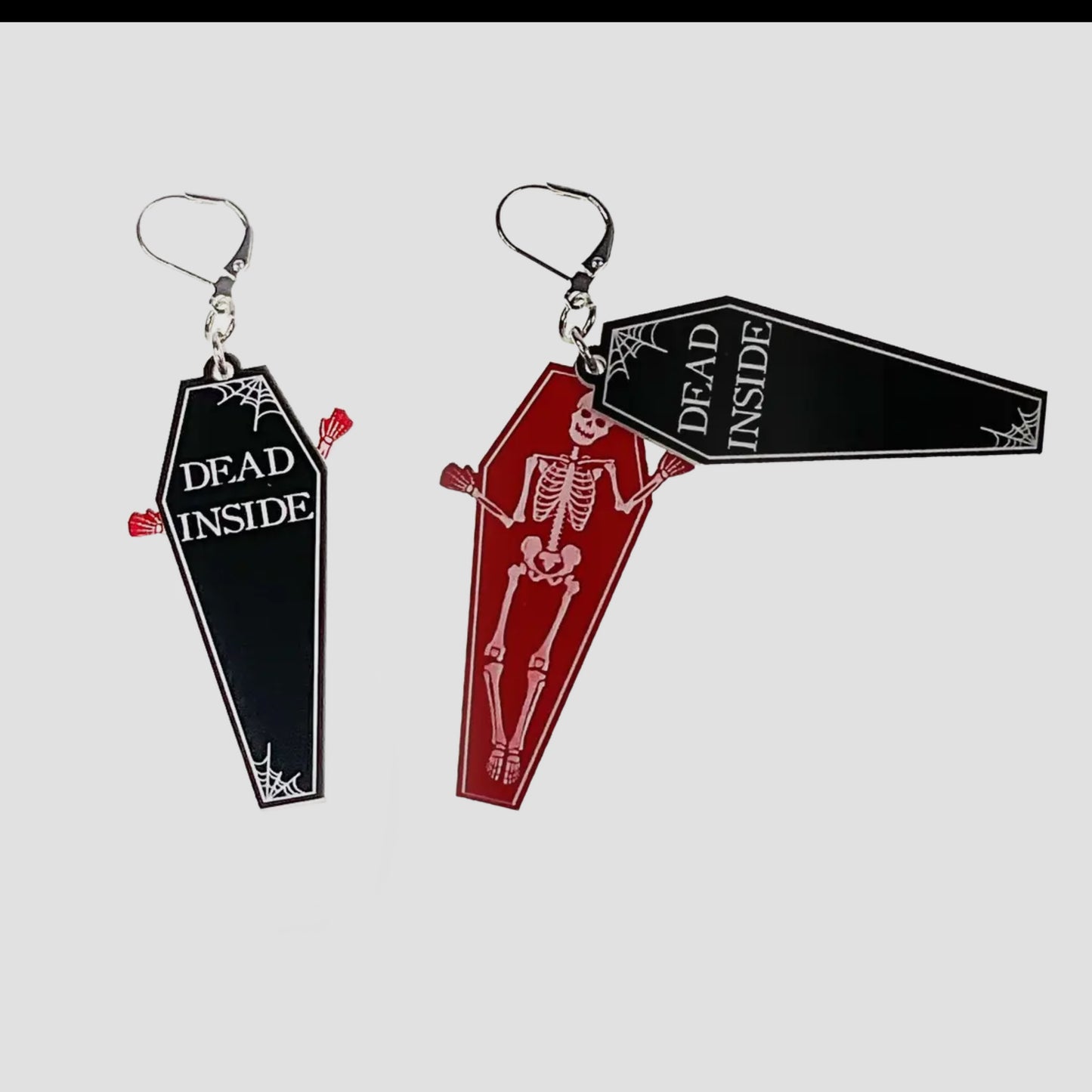 Dead Inside Open Casket Earrings