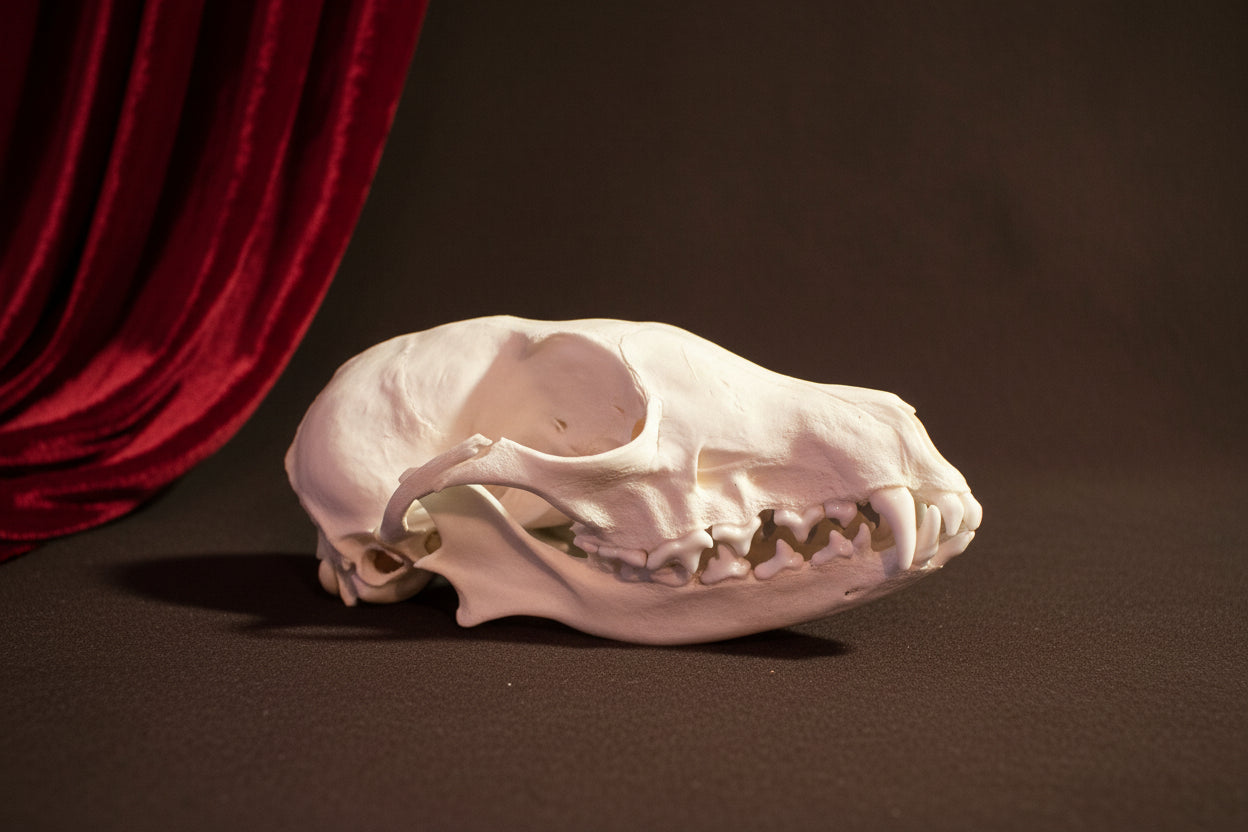 Real Red Fox skull side view