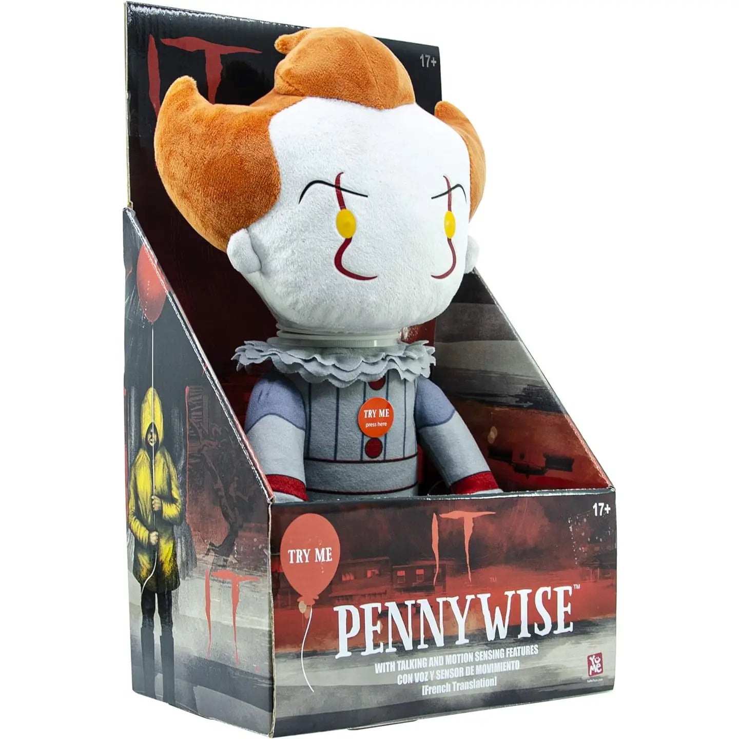 12" Pennywise Talking Motion Detecting Halloween Plush Toy