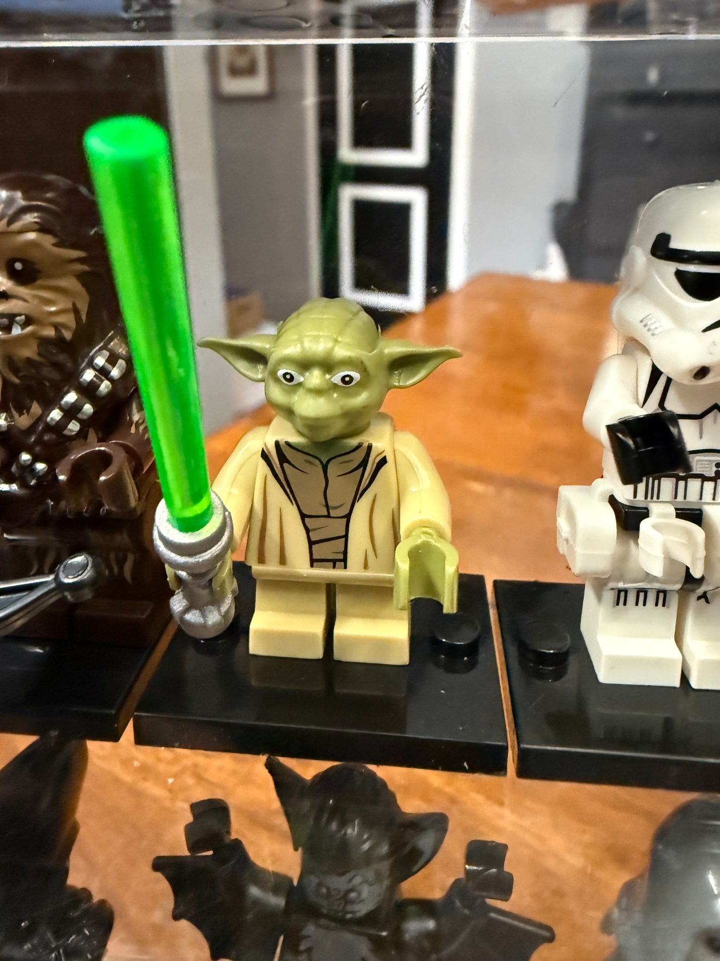 Yoda with Green Lightsaber Brick Minifigure