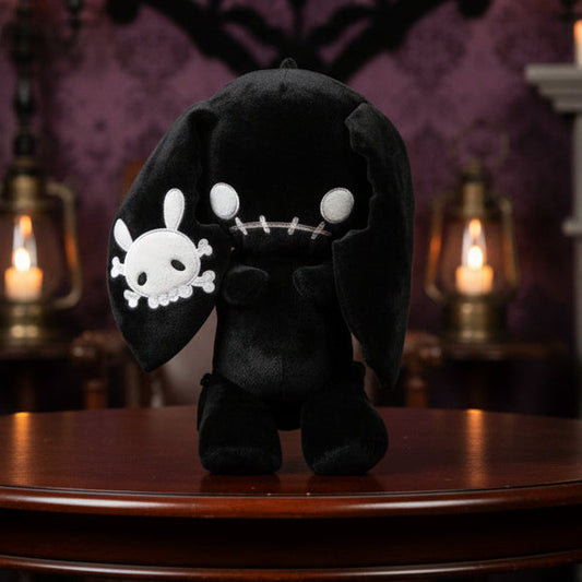 Black Naughty Bunny Plush Backpack