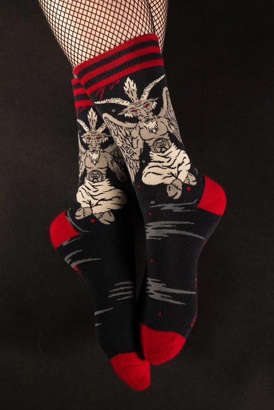 Baphomet Evil Socks