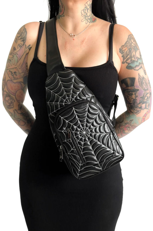 FoxBlood cross body spiderweb bag