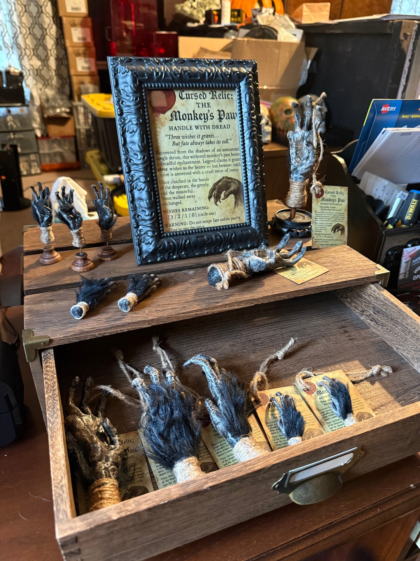 Cursed Monkey Paw for oddities & Curiosities cabinet