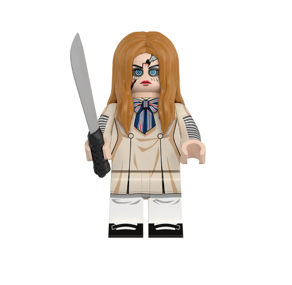 Megan custom horror brick minifigure