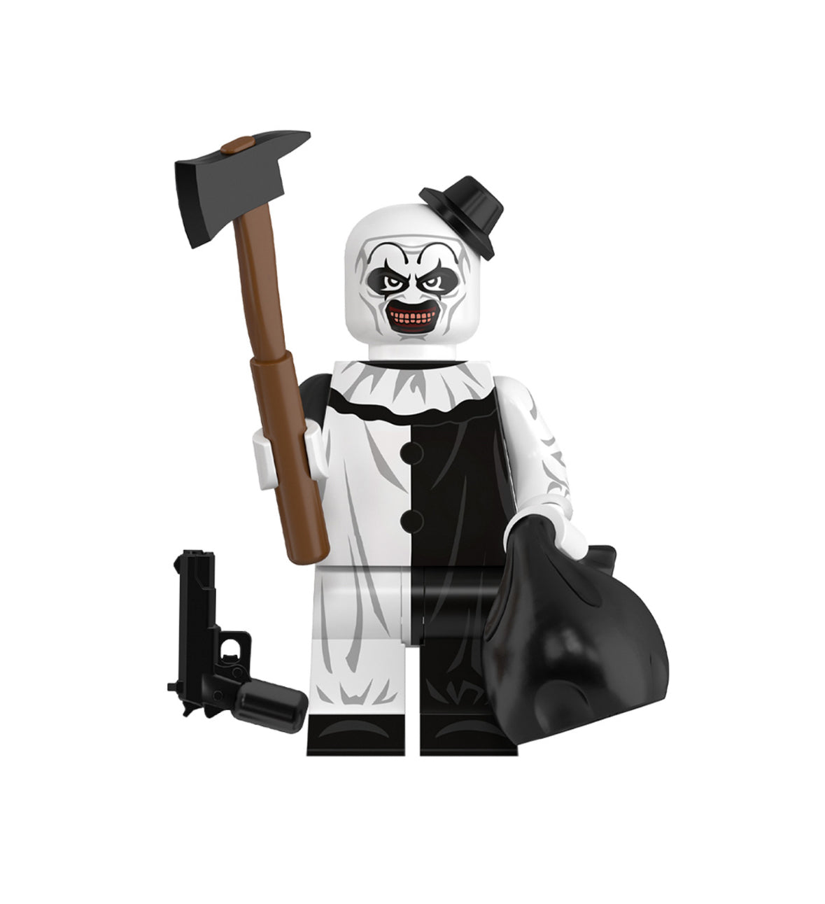Art the Clown custom horror brick minifigure