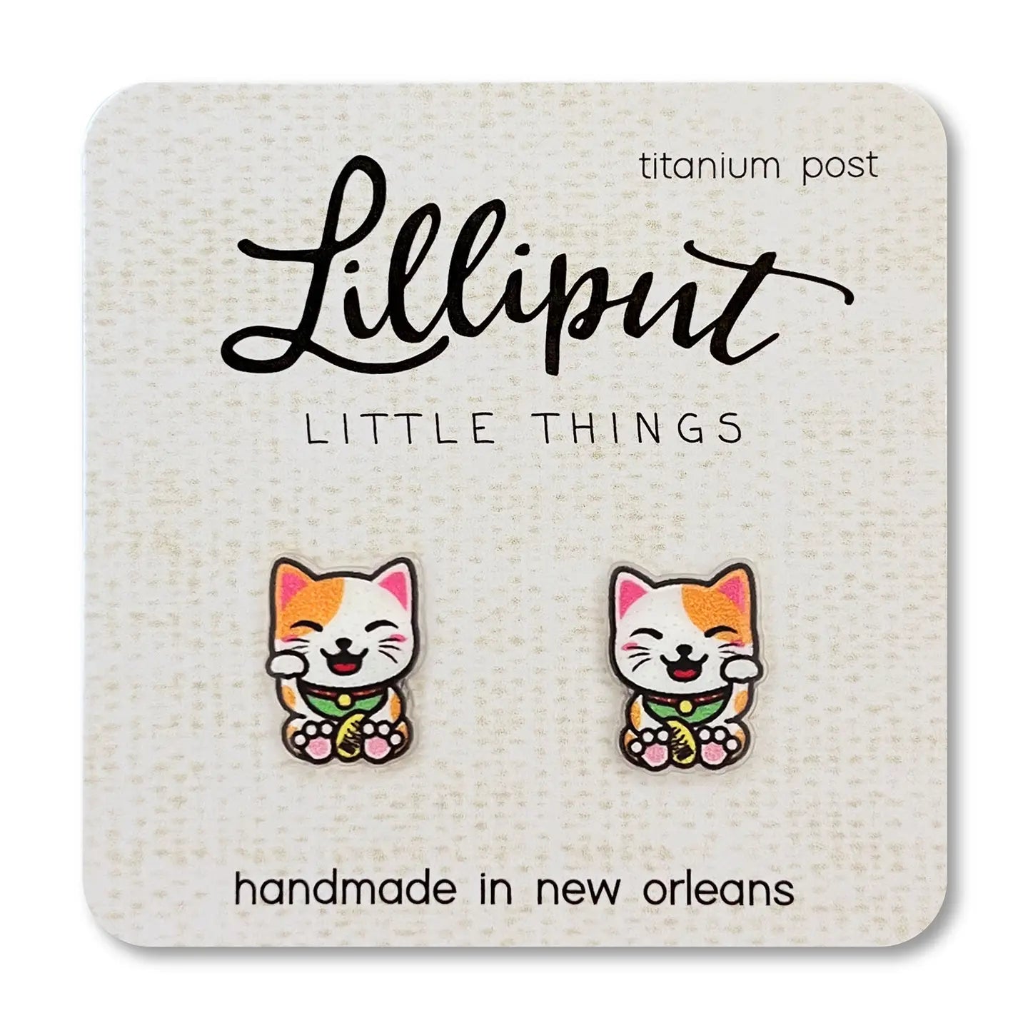 Lilliput Little Things Stud Earrings Lucky Cat