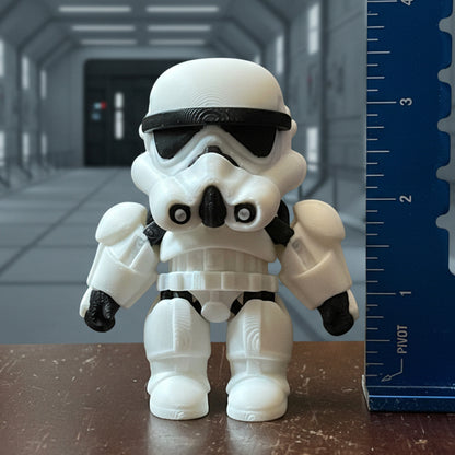 A collection of 3D printed horror-themed minifigures, featuring various characters in different poses and outfits typical of horror imagery.