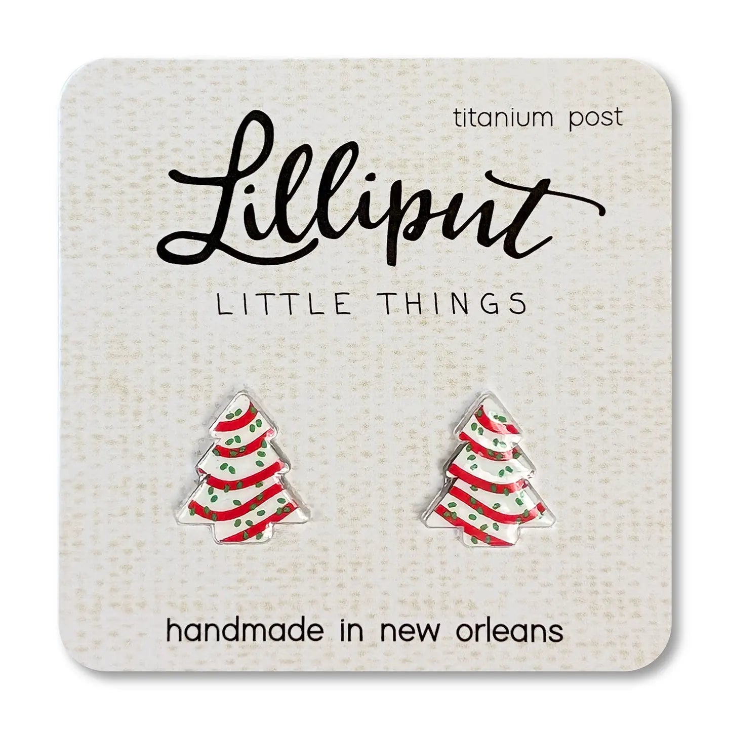 Lilliput Little Things Stud Earrings Christmas Cakes