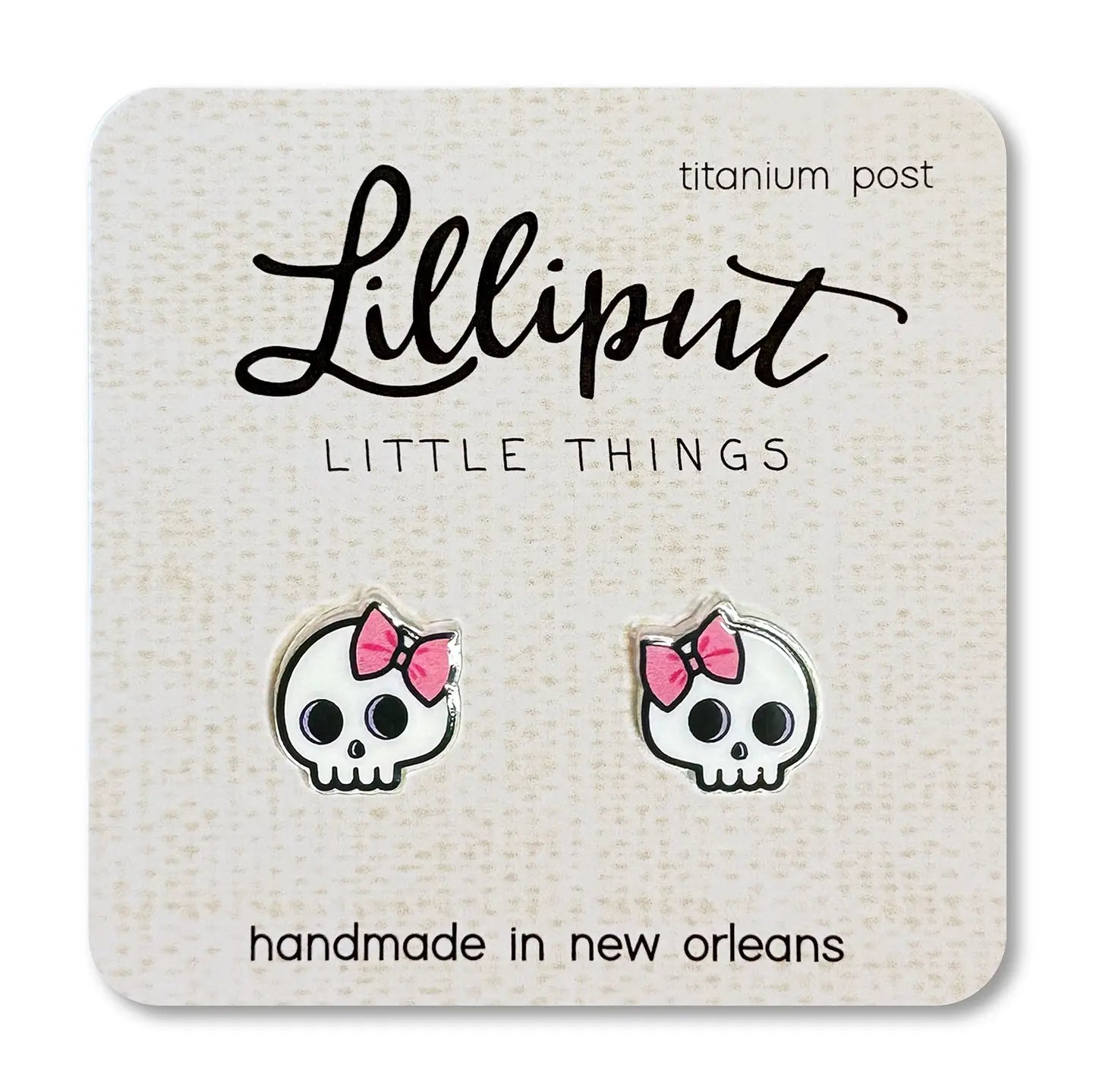 Lilliput Little Things Stud Earrings Cute Skull