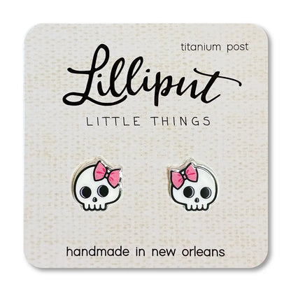 Lilliput Little Things Stud Earrings Cute Skull