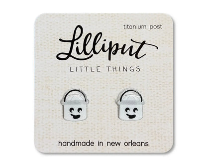 Lilliput Little Things Stud Earrings Retro Ghost Bucket