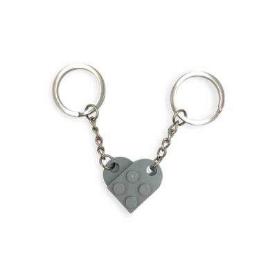 2 piece Bricks Lego Heart Keychain