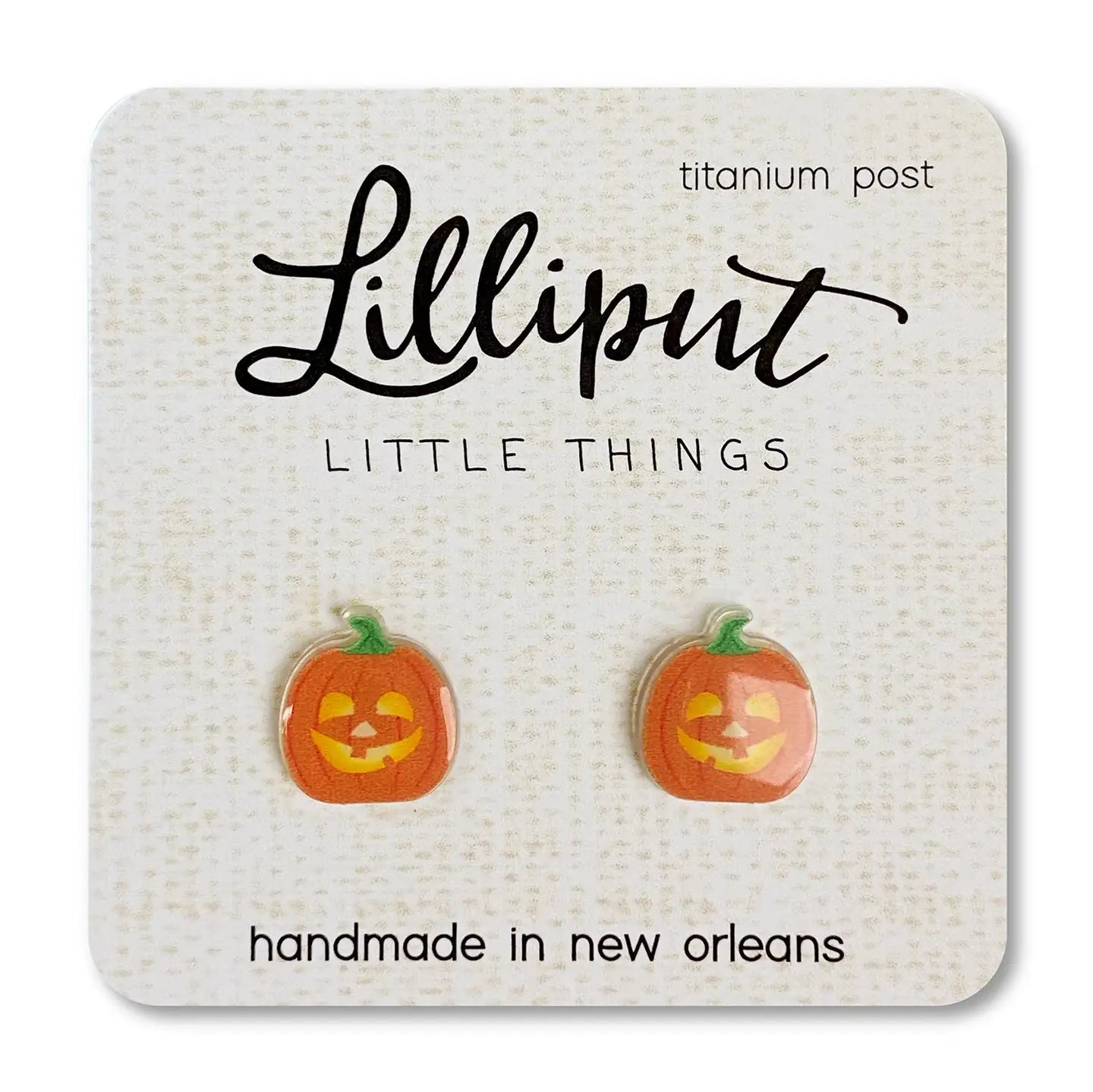 Lilliput Little Things Stud Earrings Jack O Lantern
