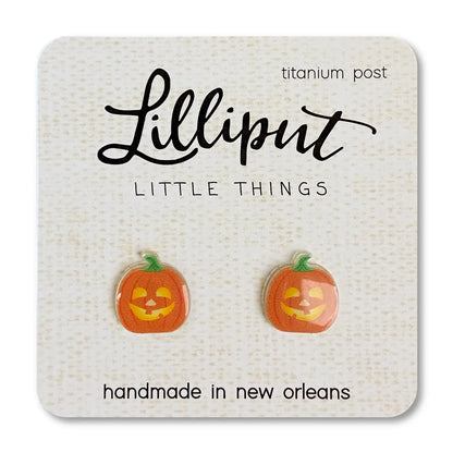 Lilliput Little Things Stud Earrings Jack O Lantern