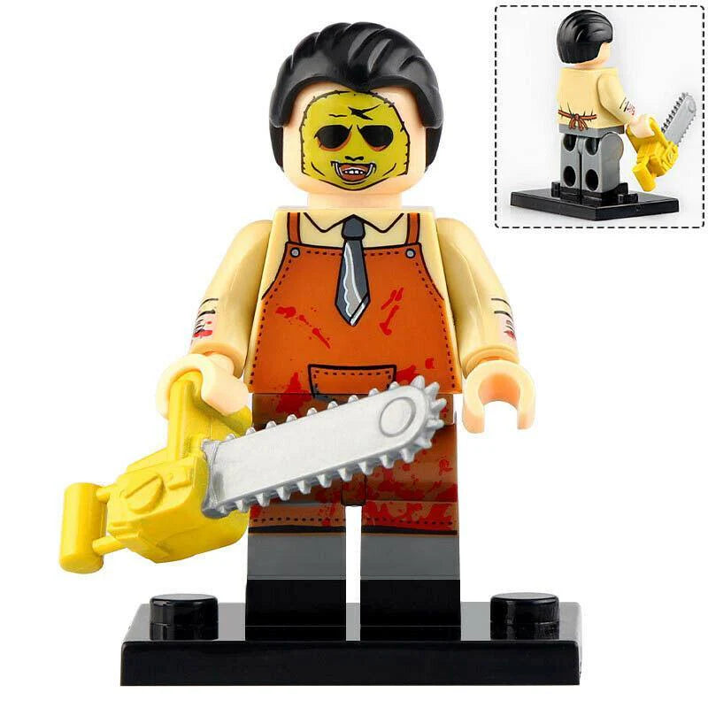 Leatherface custom horror brick minifigure