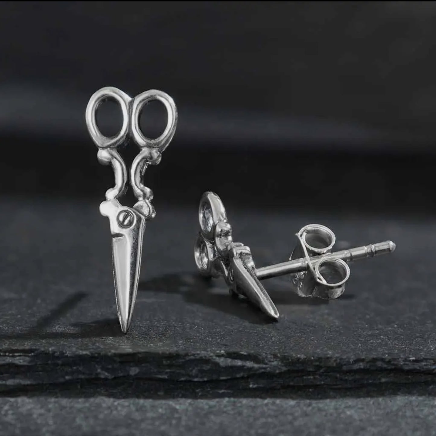 Sterling silver scissor studs - N.D.