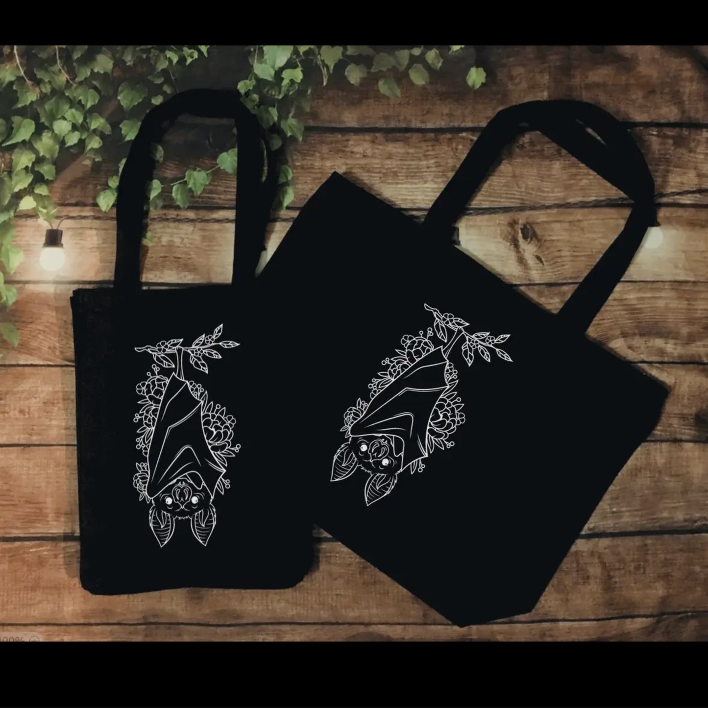 Black Bat Tote Bag