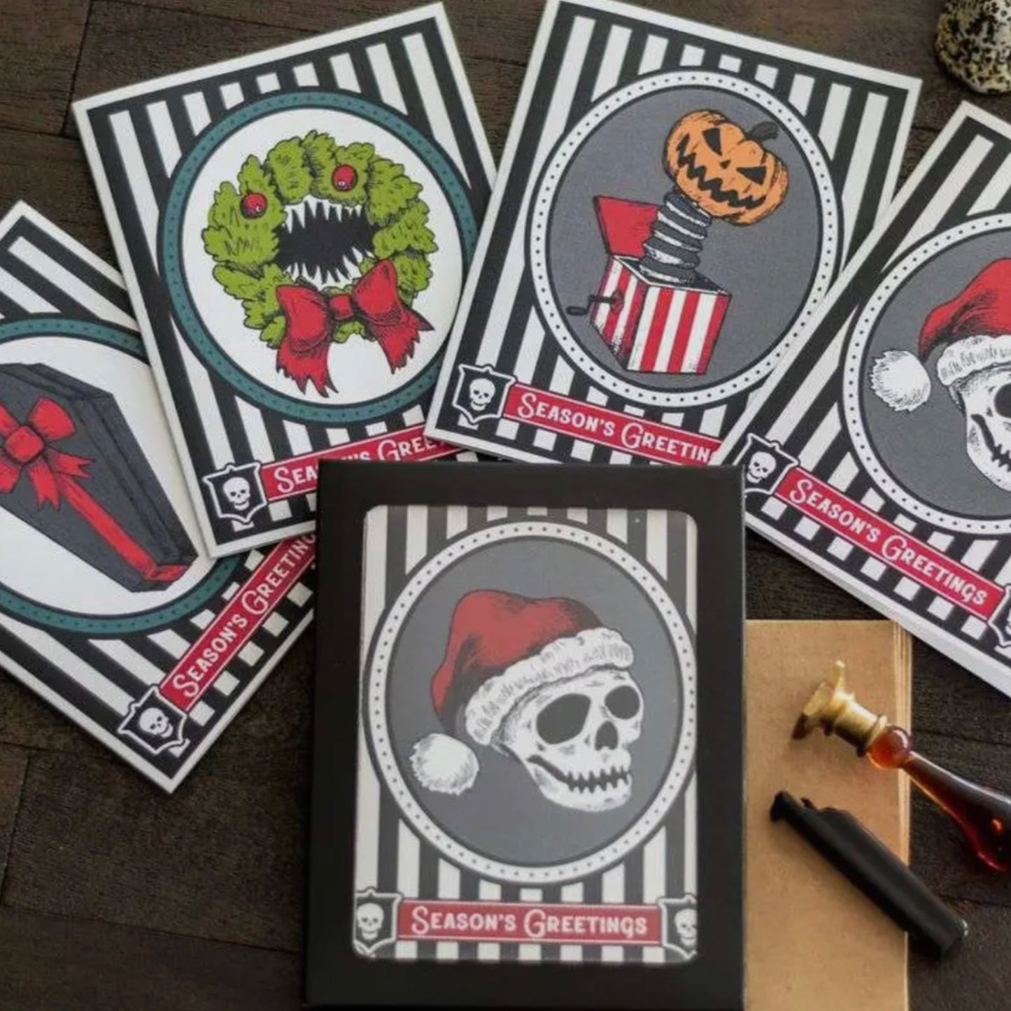 Gothic Christmas Cards Box Set (8pc)