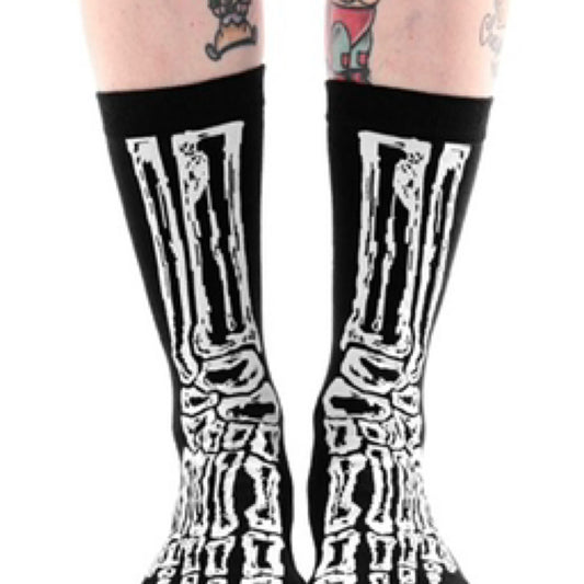 Foxblood Skelly Foot Socks