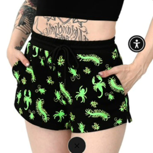 Foxblood Creepy Crawlers Shorts - Glow in the Dark