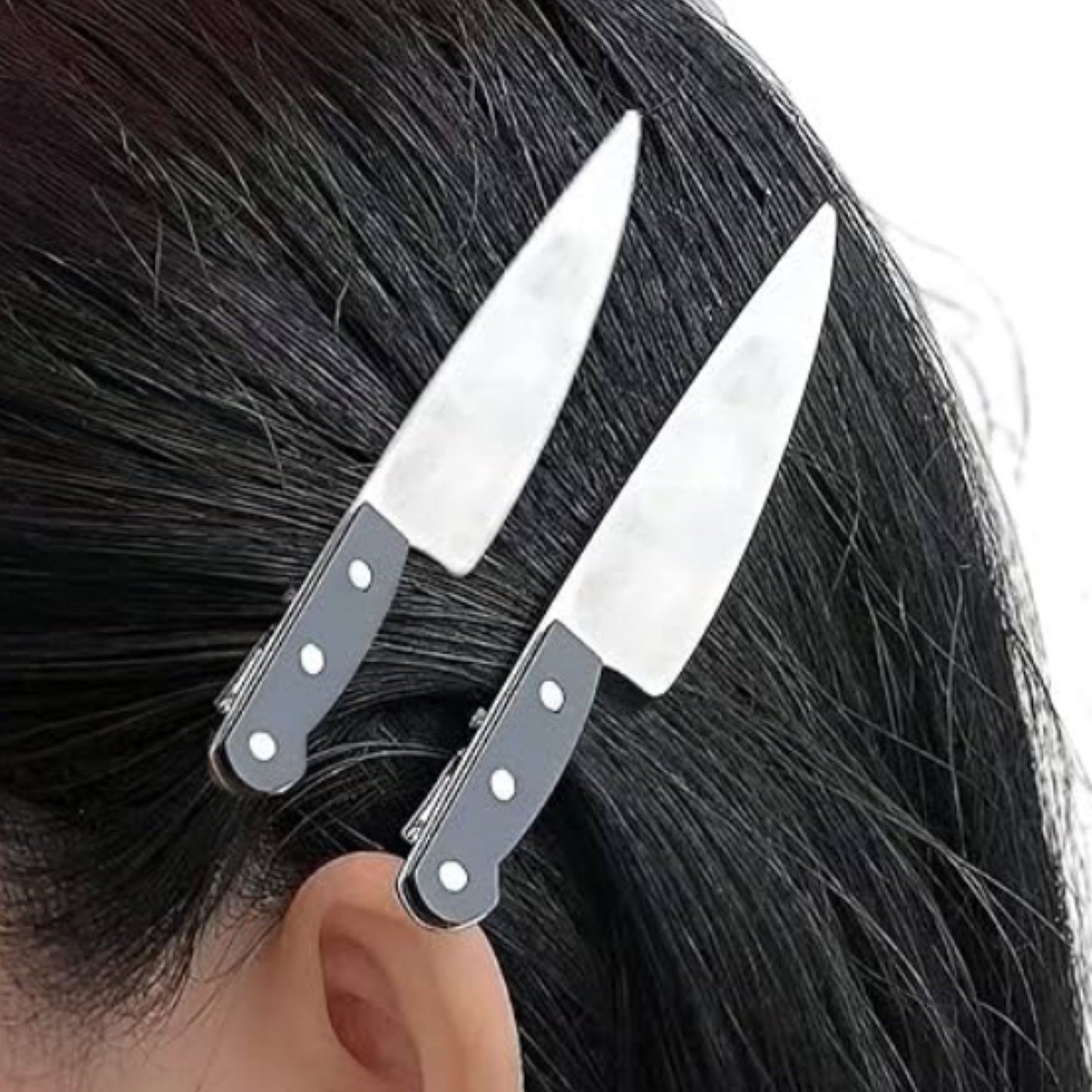Knife hair clips