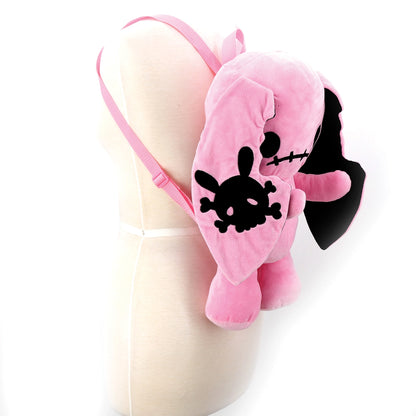 Pink Naughty Bunny Stuffed Backpack