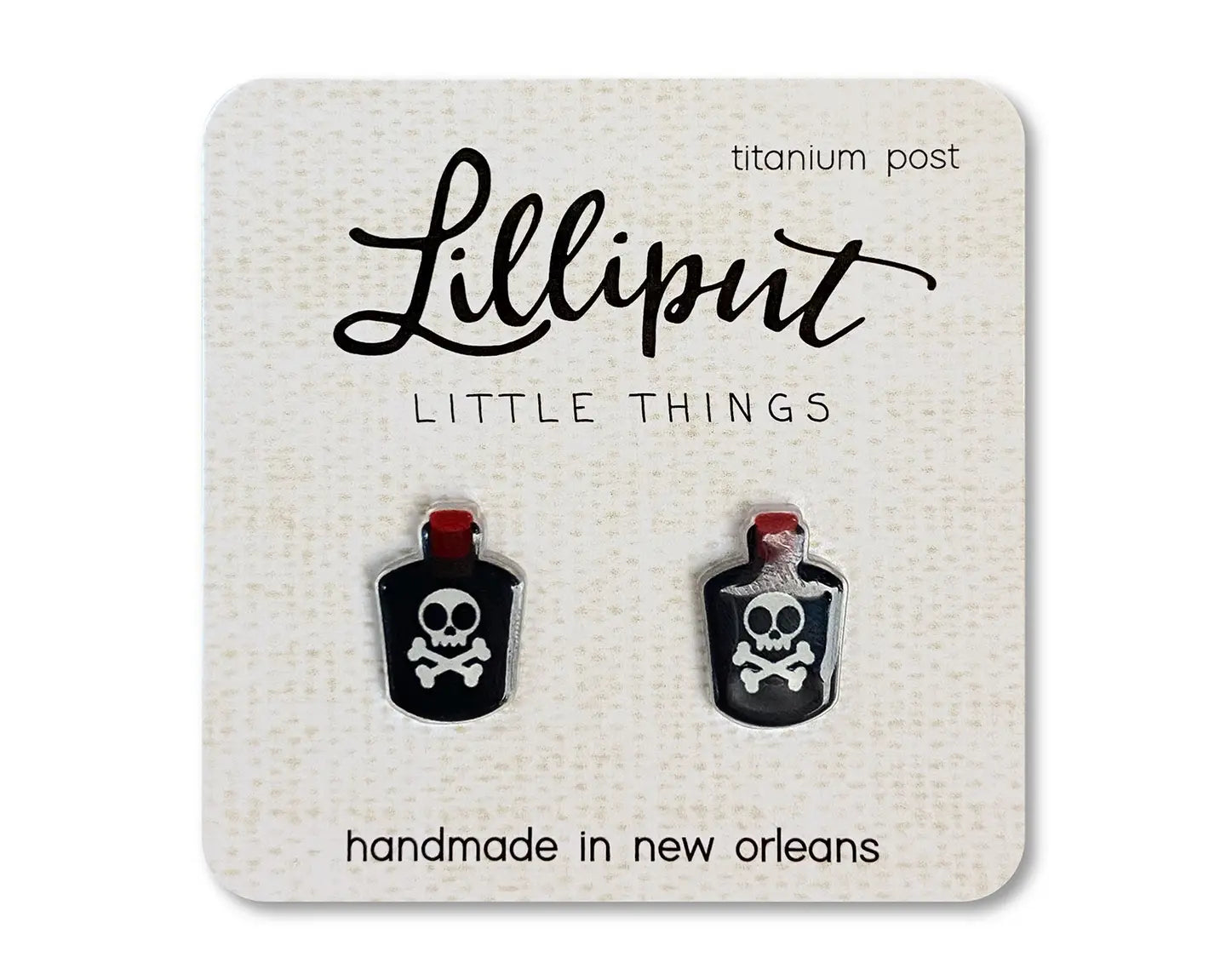 Lilliput Little Things Stud Earrings Poison Bottle