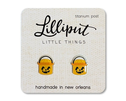 Lilliput Little Things Stud Earrings Retro Pumpkin Bucket